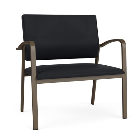 Lesro Newport Bariatric Chair Metal Frame, Bronze, MD Black Upholstery NP1401